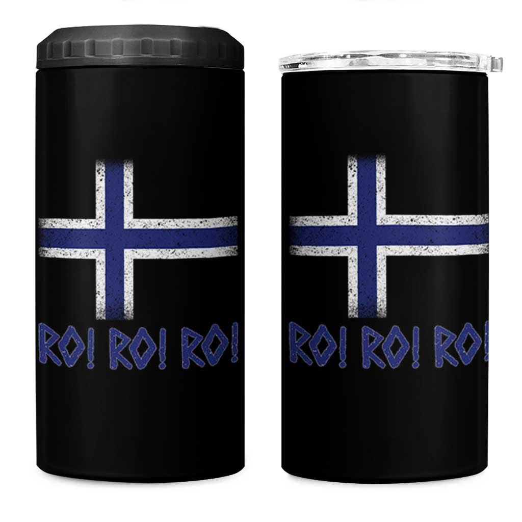 Ro Ro Norge Norway Norwegian Flag 4 in 1 Can Cooler Tumbler