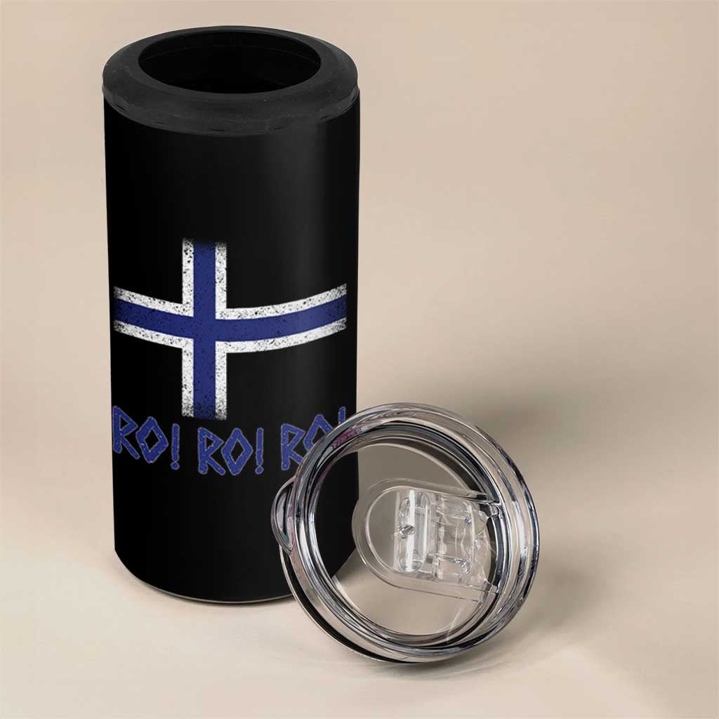 Ro Ro Norge Norway Norwegian Flag 4 in 1 Can Cooler Tumbler