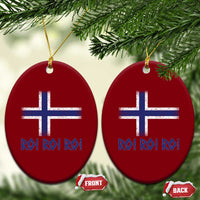 Ro Ro Norge Norway Norwegian Flag Ceramic Ornament