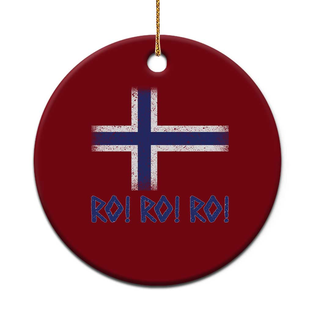 Ro Ro Norge Norway Norwegian Flag Ceramic Ornament
