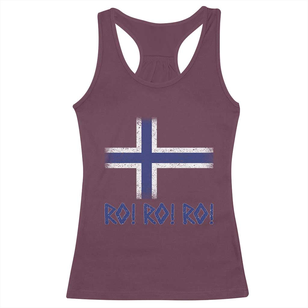 Ro Ro Norge Norway Norwegian Flag Racerback Tank Top