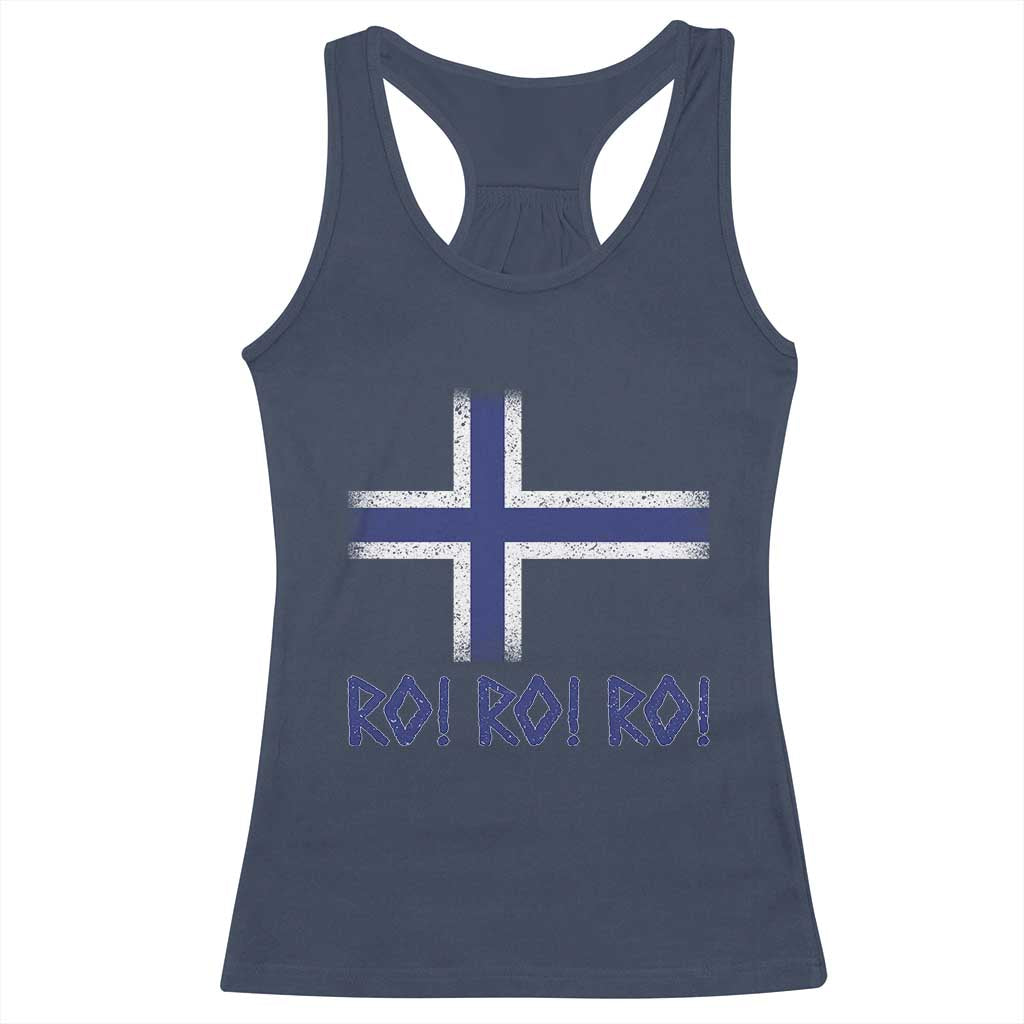 Ro Ro Norge Norway Norwegian Flag Racerback Tank Top