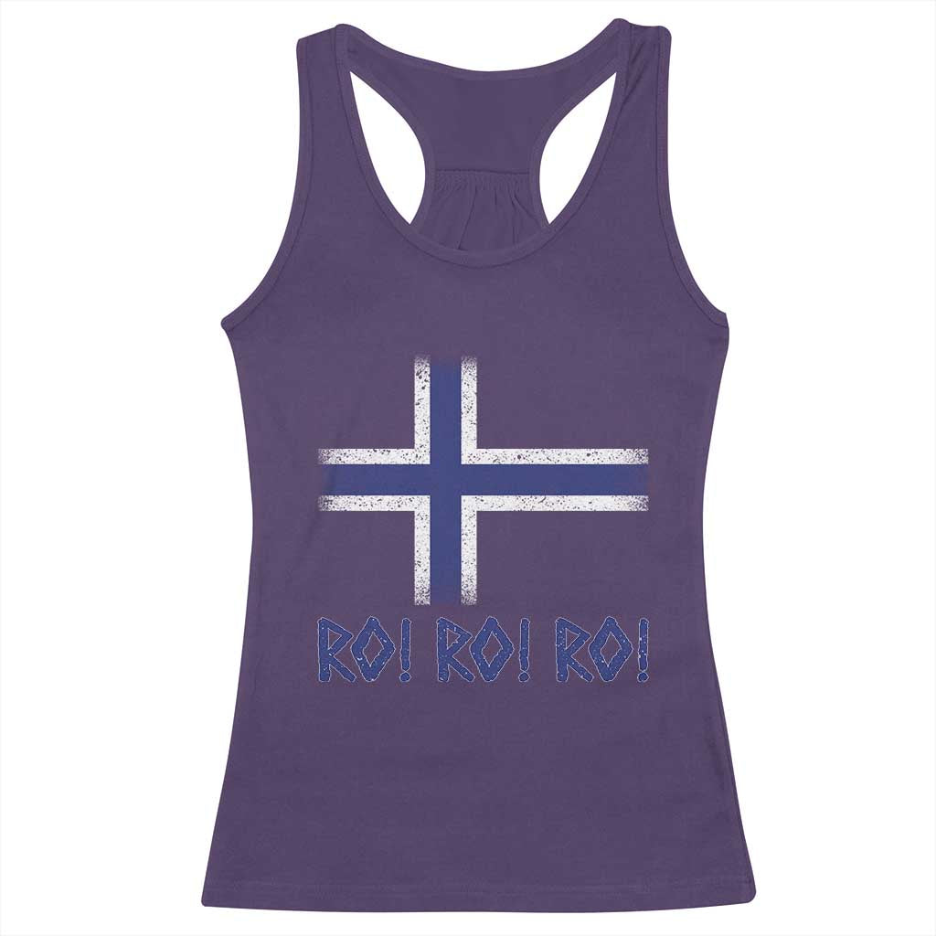 Ro Ro Norge Norway Norwegian Flag Racerback Tank Top