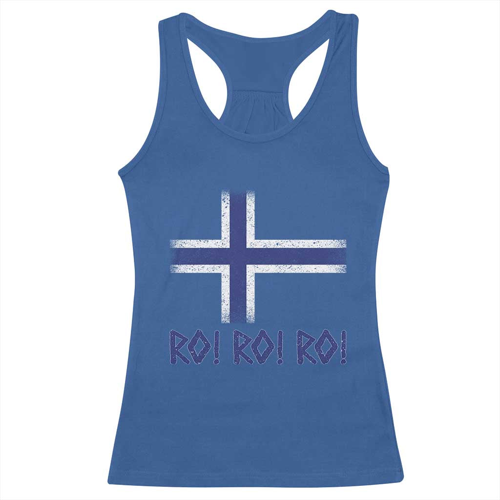 Ro Ro Norge Norway Norwegian Flag Racerback Tank Top