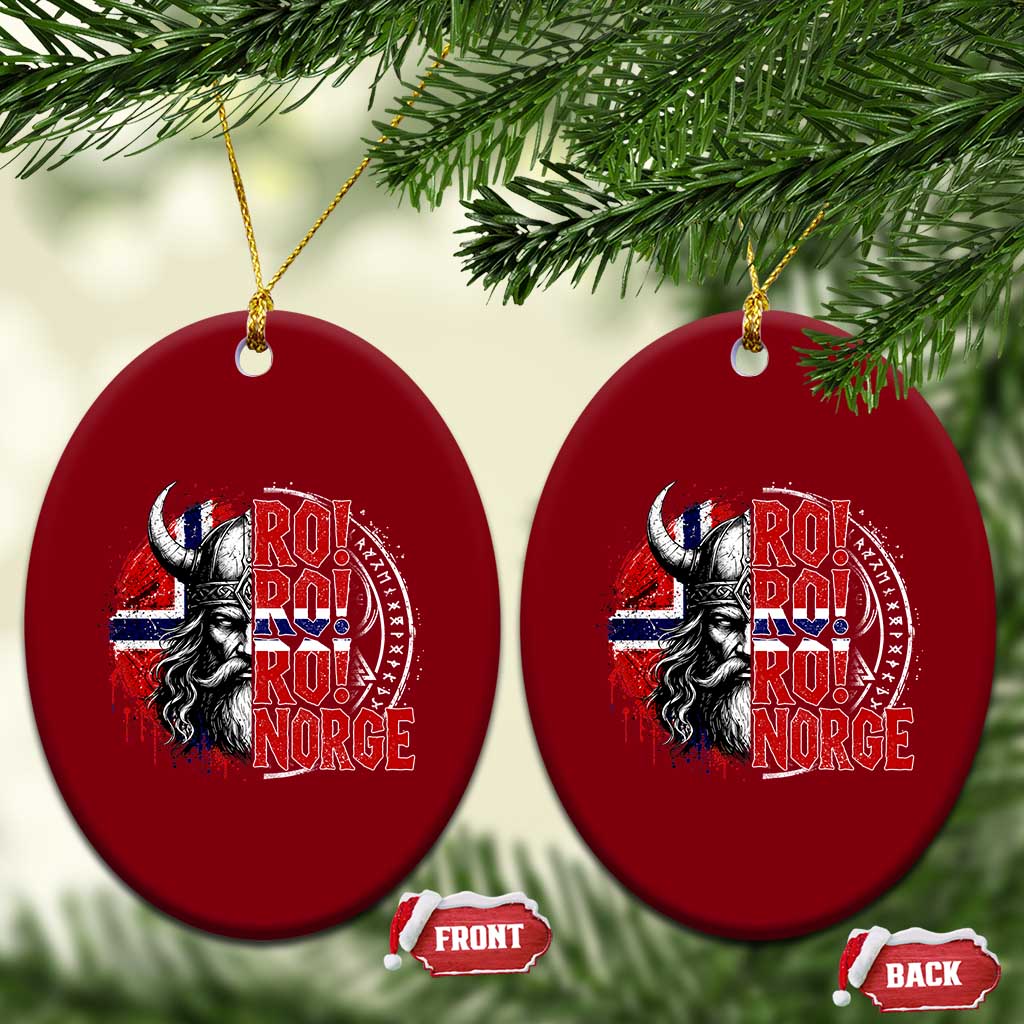 Ro Ro Norge Norway Flag Ceramic Ornament Cool Norwegian Viking