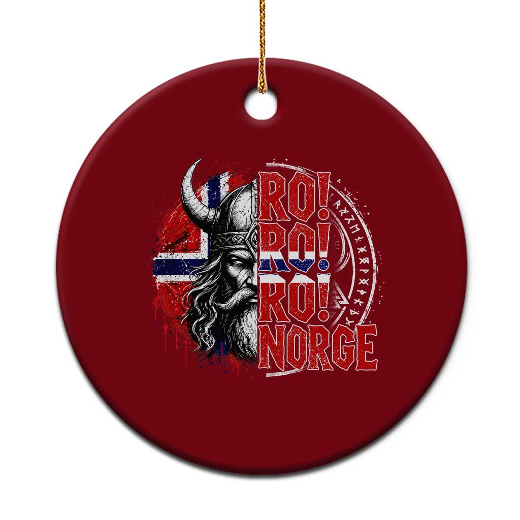 Ro Ro Norge Norway Flag Ceramic Ornament Cool Norwegian Viking
