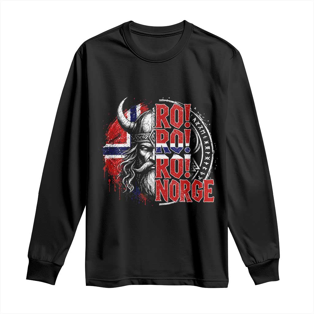 Ro Ro Norge Norway Flag Long Sleeve Shirt Cool Norwegian Viking