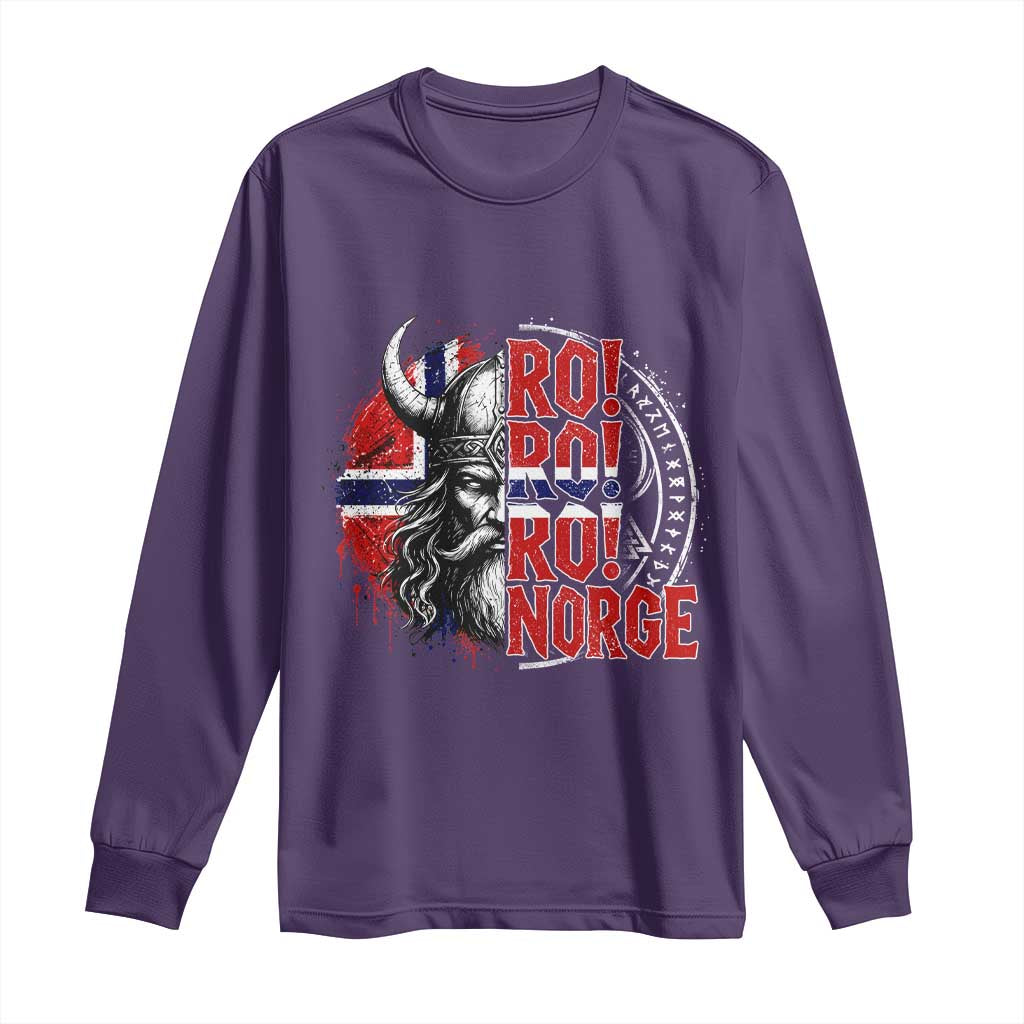Ro Ro Norge Norway Flag Long Sleeve Shirt Cool Norwegian Viking
