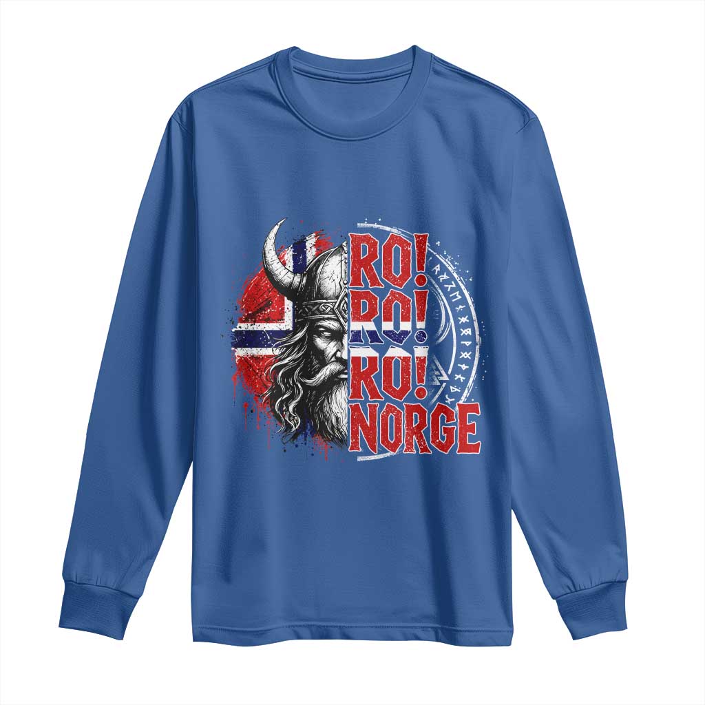 Ro Ro Norge Norway Flag Long Sleeve Shirt Cool Norwegian Viking