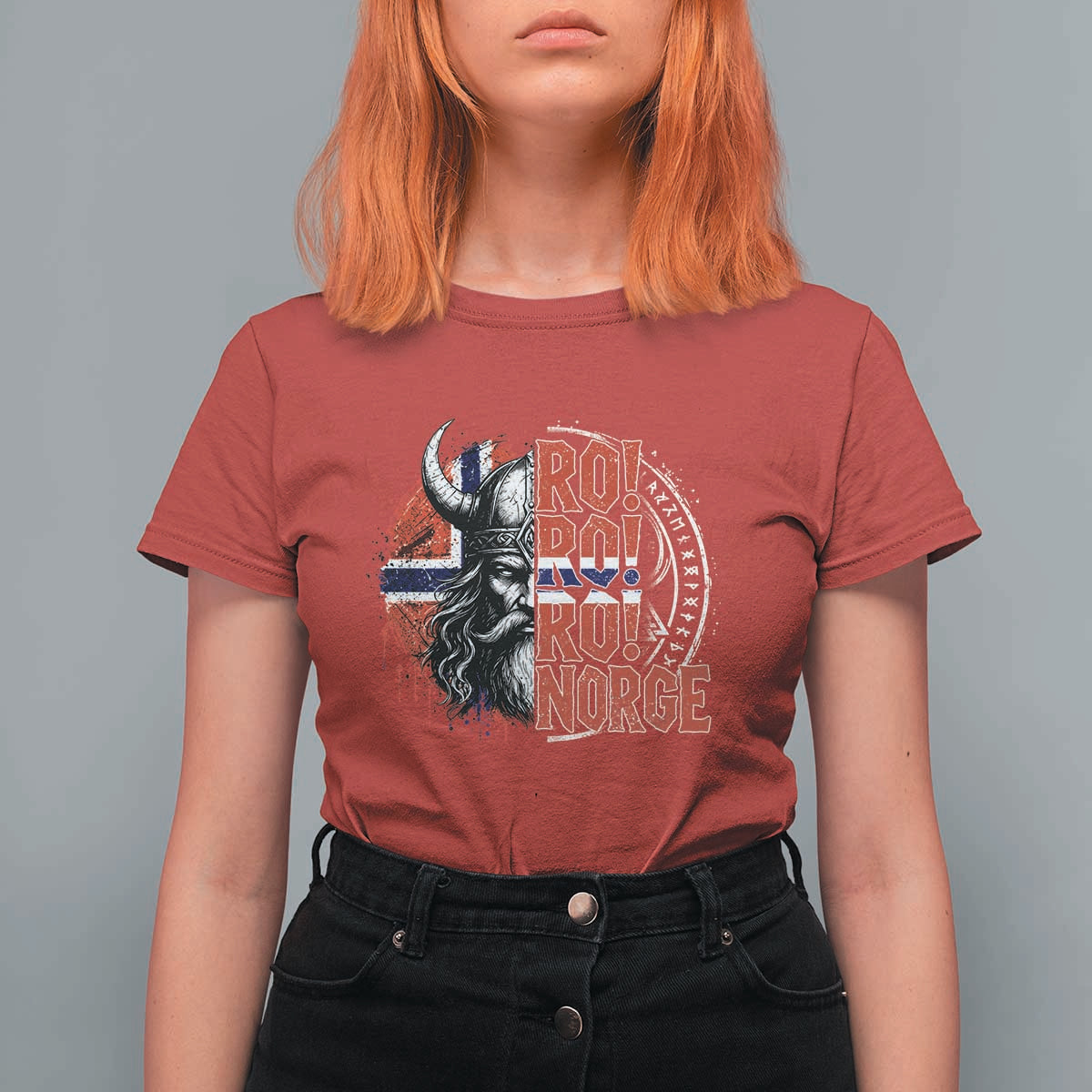 Ro Ro Norge Norway Flag T Shirt For Women Cool Norwegian Viking