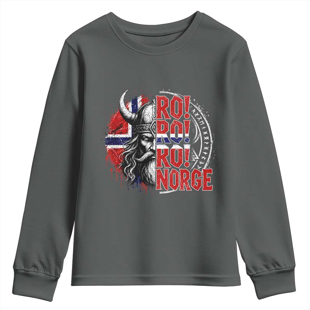 Ro Ro Norge Norway Flag Youth Sweatshirt Cool Norwegian Viking
