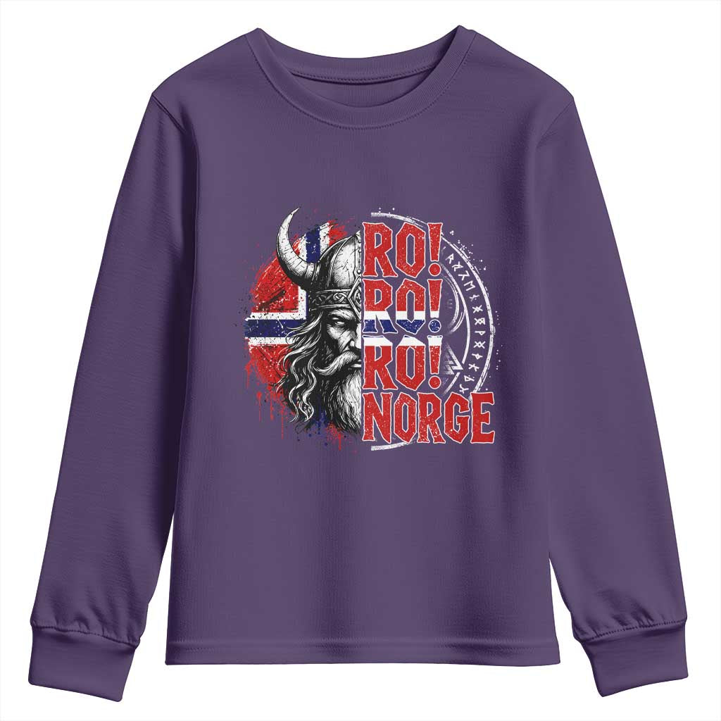Ro Ro Norge Norway Flag Youth Sweatshirt Cool Norwegian Viking