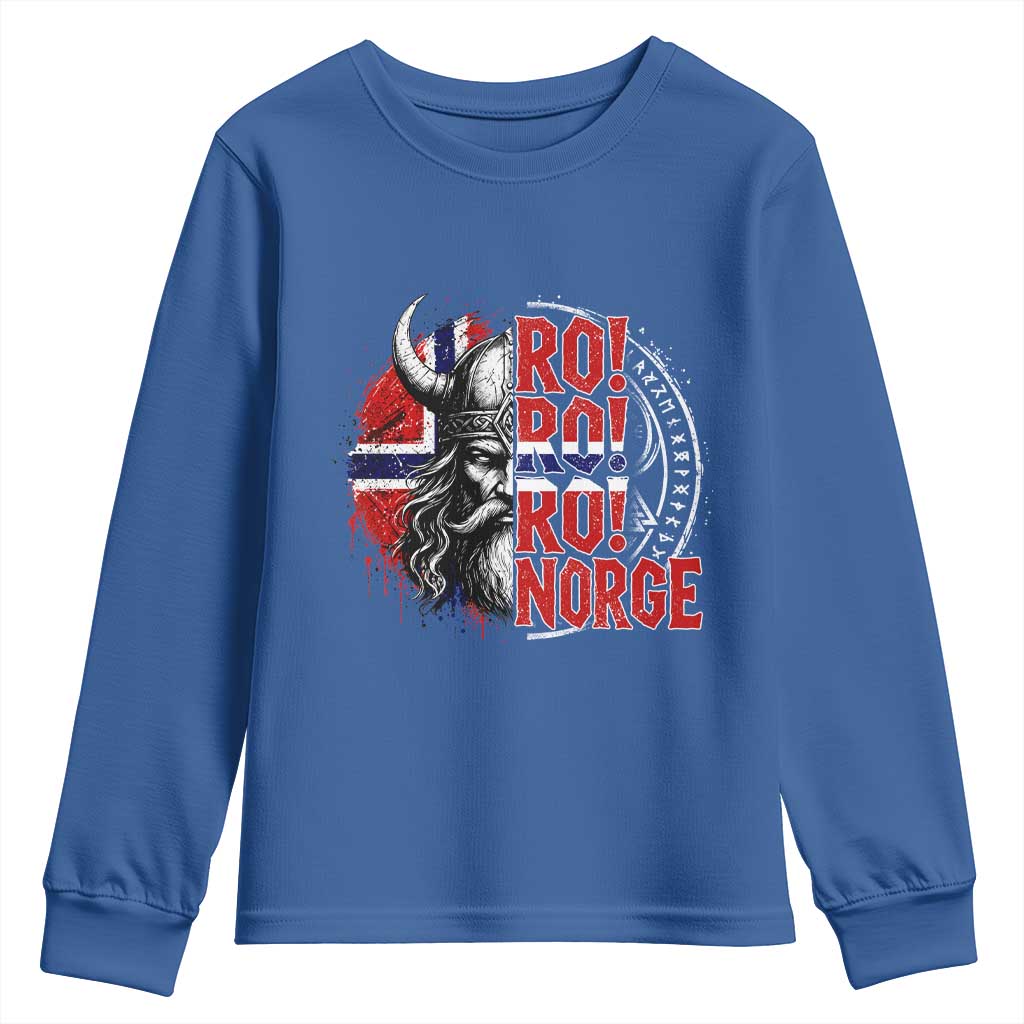 Ro Ro Norge Norway Flag Youth Sweatshirt Cool Norwegian Viking