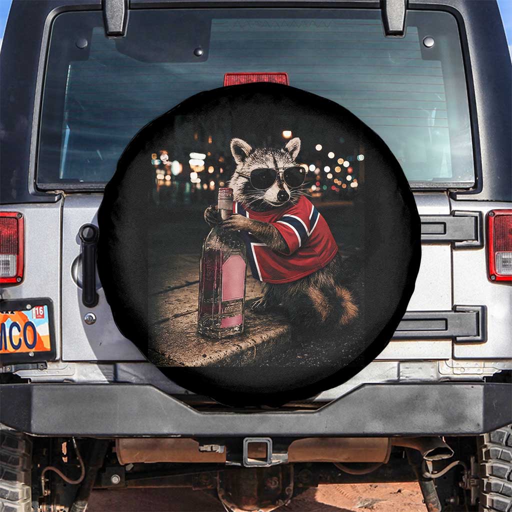 Funny Raccoon Whiskey Sunglasses Norwegian Flag Spare Tire Cover Viral Trash Panda Football Texas Souvenir Meme