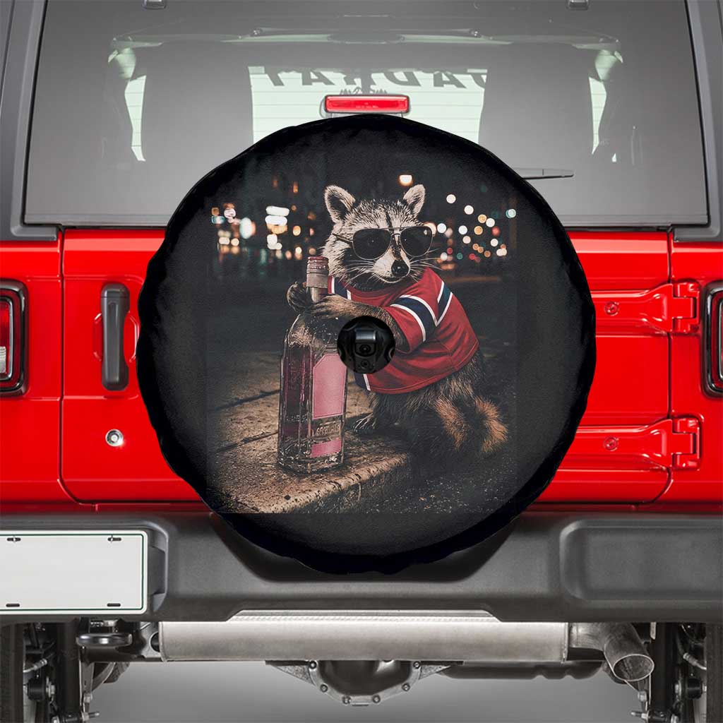 Funny Raccoon Whiskey Sunglasses Norwegian Flag Spare Tire Cover Viral Trash Panda Football Texas Souvenir Meme