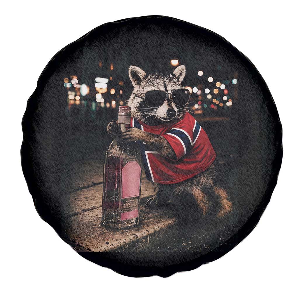 Funny Raccoon Whiskey Sunglasses Norwegian Flag Spare Tire Cover Viral Trash Panda Football Texas Souvenir Meme