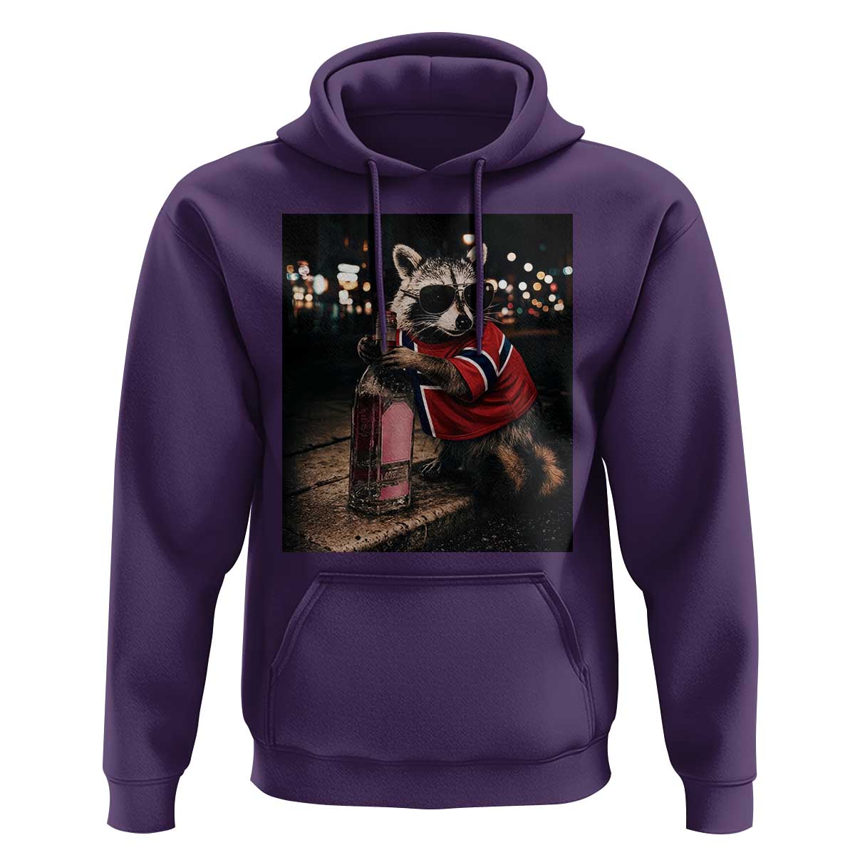 Funny Raccoon Whiskey Sunglasses Norwegian Flag Hoodie Viral Trash Panda Football Texas Souvenir Meme