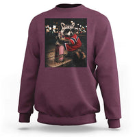 Funny Raccoon Whiskey Sunglasses Norwegian Flag Sweatshirt Viral Trash Panda Football Texas Souvenir Meme