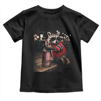 Funny Raccoon Whiskey Sunglasses Norwegian Flag Toddler T Shirt Viral Trash Panda Football Texas Souvenir Meme