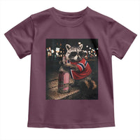 Funny Raccoon Whiskey Sunglasses Norwegian Flag Toddler T Shirt Viral Trash Panda Football Texas Souvenir Meme