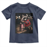 Funny Raccoon Whiskey Sunglasses Norwegian Flag Toddler T Shirt Viral Trash Panda Football Texas Souvenir Meme