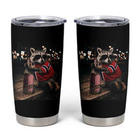 Funny Raccoon Whiskey Sunglasses Norwegian Flag Tumbler Cup Viral Trash Panda Football Texas Souvenir Meme