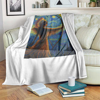 Native American Indian Women Throw Blanket Starry Night Indigenous Pride - Wonder Print Shop