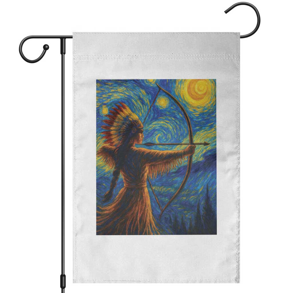 Native American Indian Women Garden Flag Starry Night Indigenous Pride - Wonder Print Shop