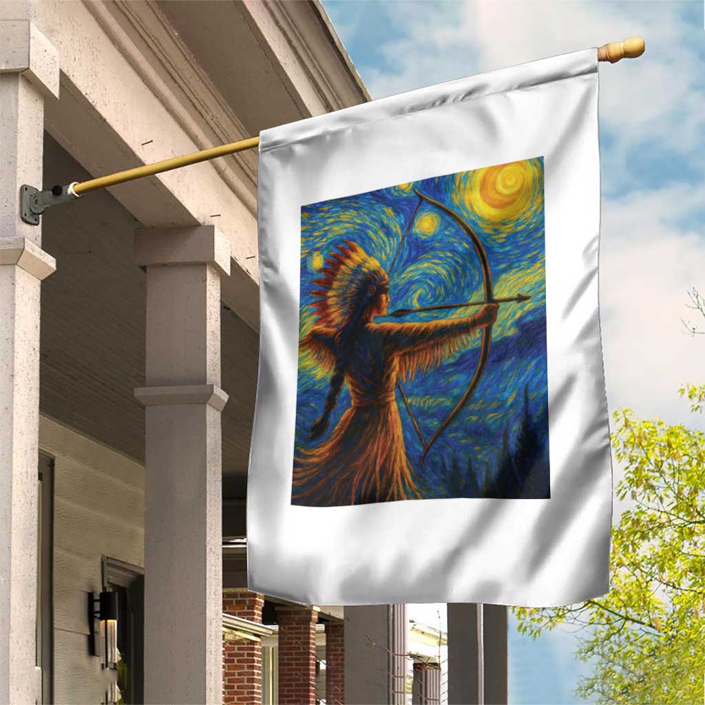 Native American Indian Women Garden Flag Starry Night Indigenous Pride - Wonder Print Shop