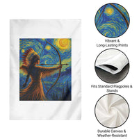 Native American Indian Women Garden Flag Starry Night Indigenous Pride - Wonder Print Shop