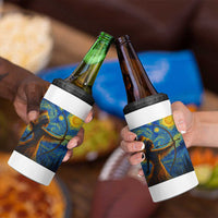 Native American Indian Women 4 in 1 Can Cooler Tumbler Starry Night Indigenous Pride