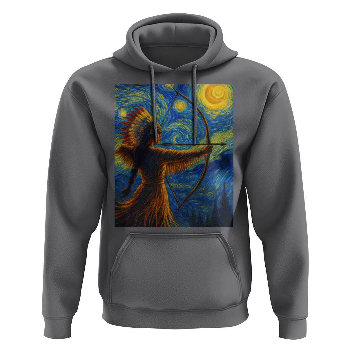 Native American Indian Women Hoodie Starry Night Indigenous Pride - Wonder Print Shop