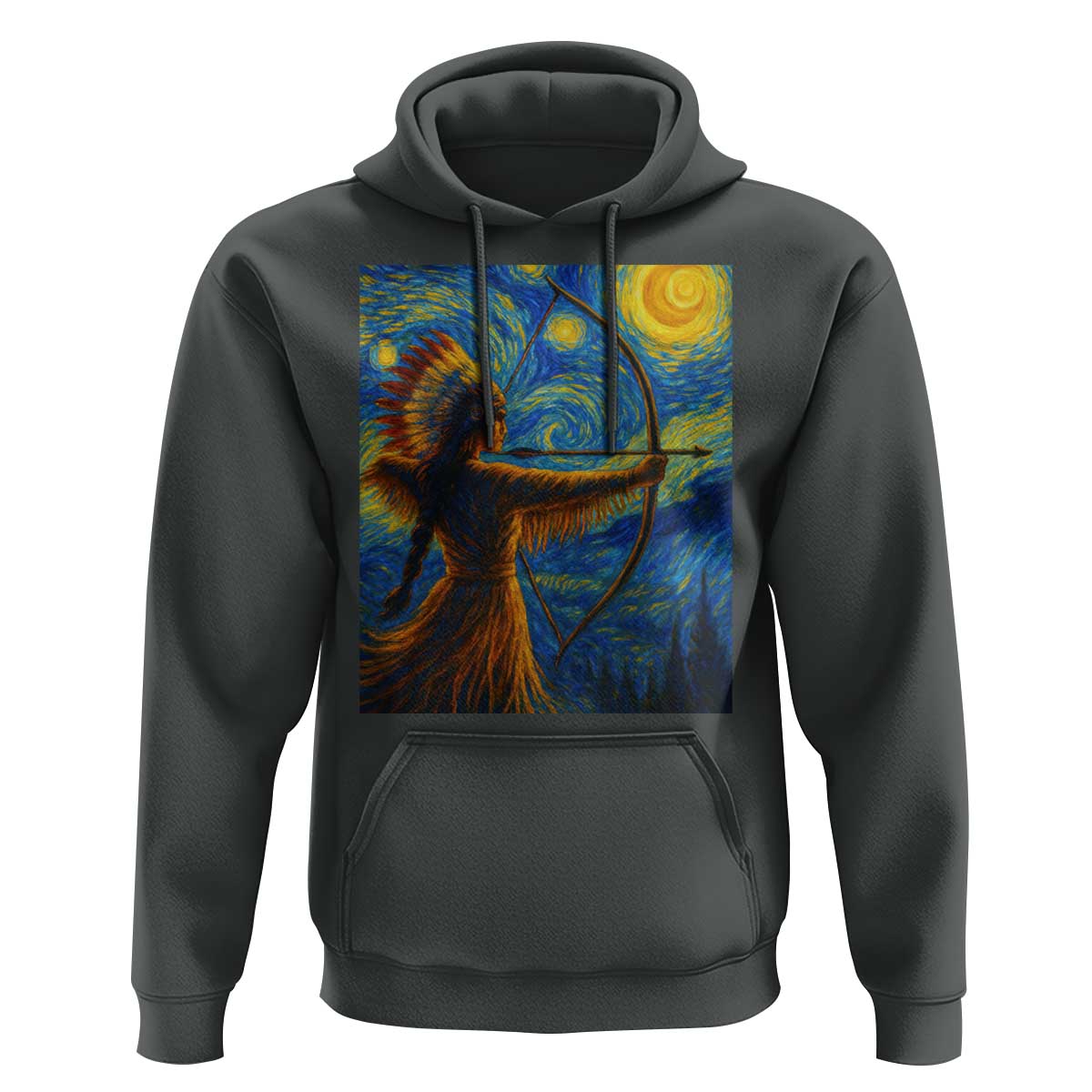 Native American Indian Women Hoodie Starry Night Indigenous Pride - Wonder Print Shop