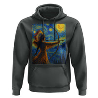 Native American Indian Women Hoodie Starry Night Indigenous Pride - Wonder Print Shop