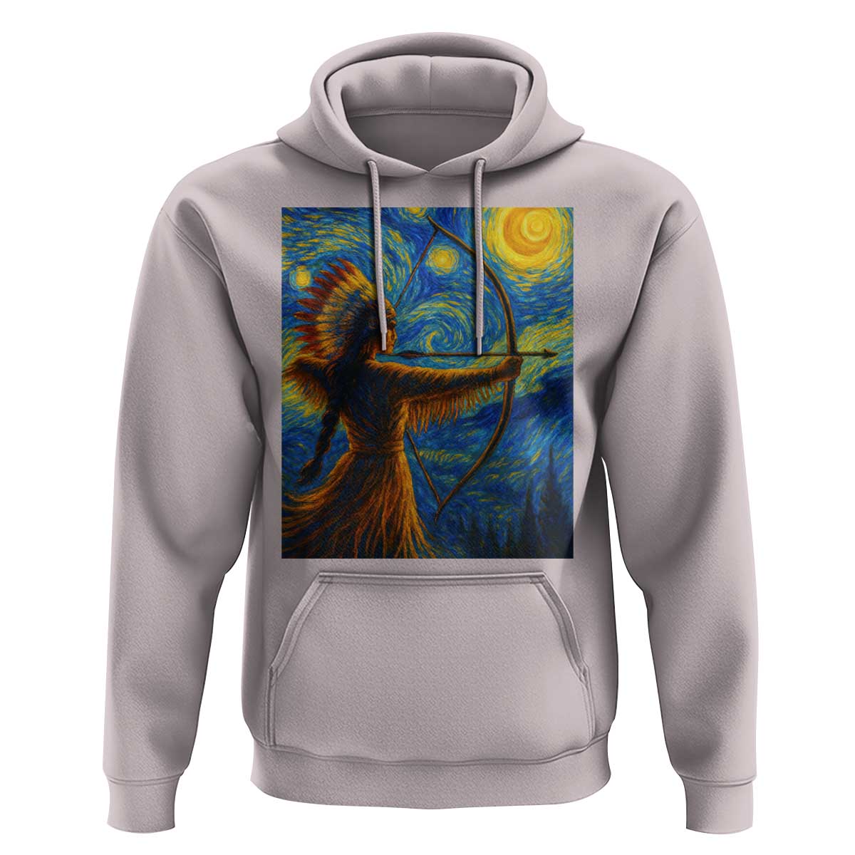 Native American Indian Women Hoodie Starry Night Indigenous Pride - Wonder Print Shop