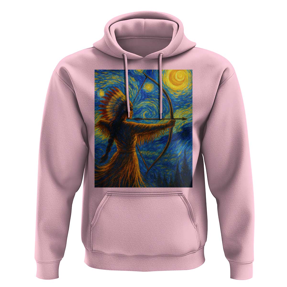 Native American Indian Women Hoodie Starry Night Indigenous Pride - Wonder Print Shop