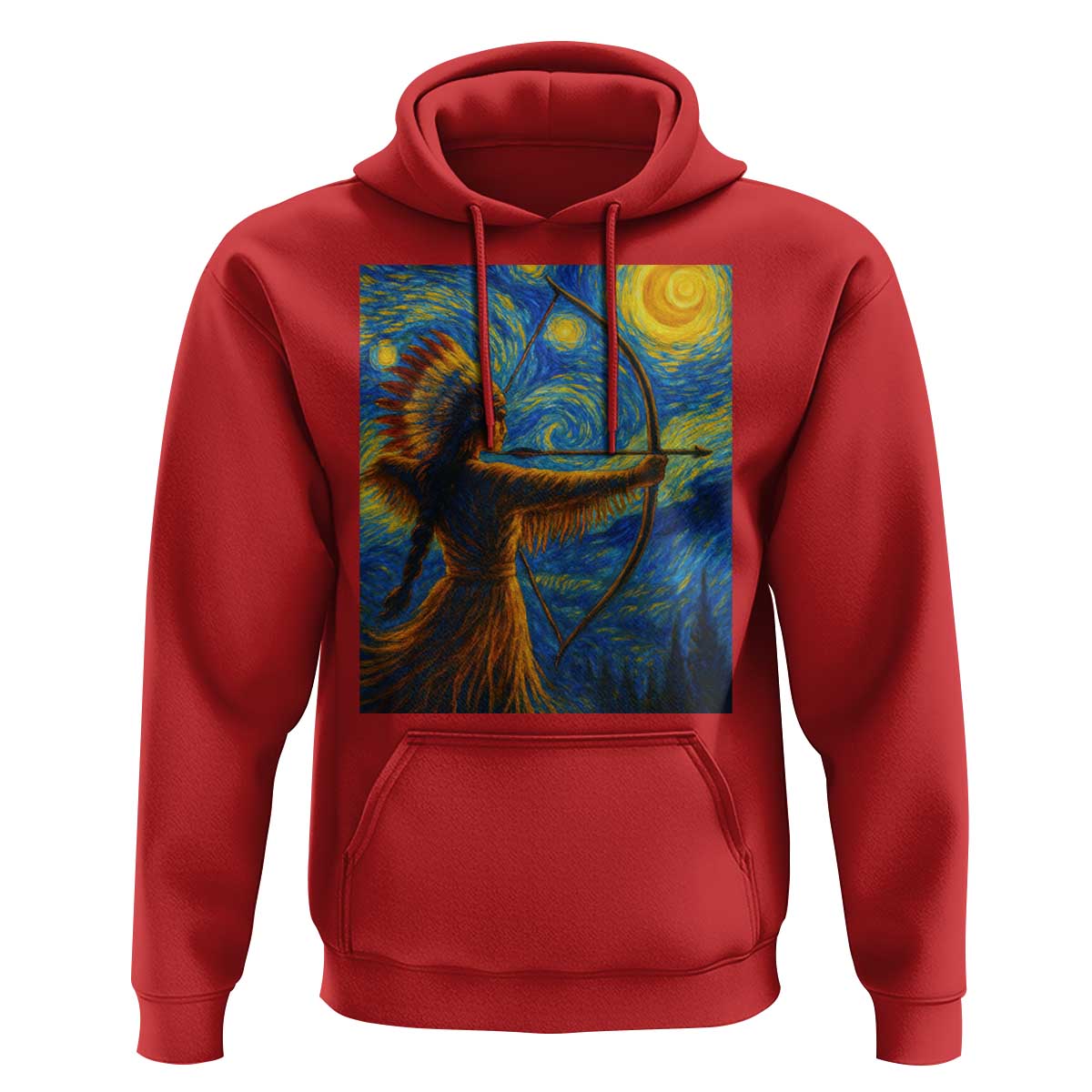 Native American Indian Women Hoodie Starry Night Indigenous Pride - Wonder Print Shop
