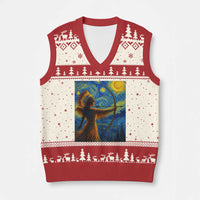 Native American Indian Women V-Neck Knit Sweater Vest Starry Night Indigenous Pride - Wonder Print Shop