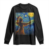 Native American Indian Women Long Sleeve Shirt Starry Night Indigenous Pride - Wonder Print Shop