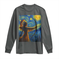 Native American Indian Women Long Sleeve Shirt Starry Night Indigenous Pride - Wonder Print Shop