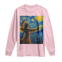 Native American Indian Women Long Sleeve Shirt Starry Night Indigenous Pride - Wonder Print Shop