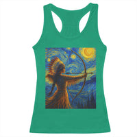Native American Indian Women Racerback Tank Top Starry Night Indigenous Pride - Wonder Print Shop