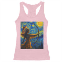 Native American Indian Women Racerback Tank Top Starry Night Indigenous Pride - Wonder Print Shop