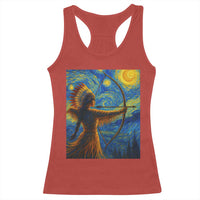 Native American Indian Women Racerback Tank Top Starry Night Indigenous Pride - Wonder Print Shop