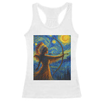 Native American Indian Women Racerback Tank Top Starry Night Indigenous Pride - Wonder Print Shop
