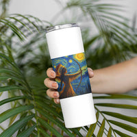 Native American Indian Women Skinny Tumbler Starry Night Indigenous Pride