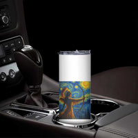 Native American Indian Women Skinny Tumbler Starry Night Indigenous Pride