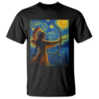 Native American Indian Women T Shirt Starry Night Indigenous Pride - Wonder Print Shop