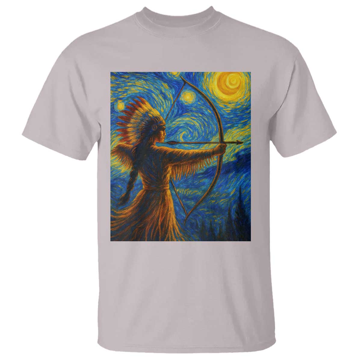 Native American Indian Women T Shirt Starry Night Indigenous Pride - Wonder Print Shop