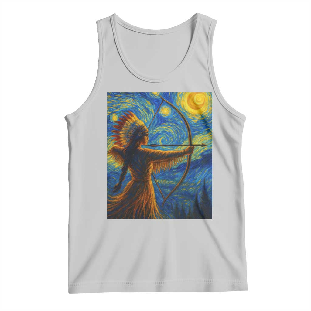 Native American Indian Women Tank Top Starry Night Indigenous Pride - Wonder Print Shop